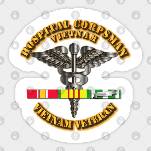 Hospital Corpsman w Vietnam SVC Ribbons Sticker by twix123844